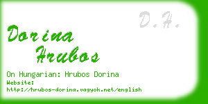 dorina hrubos business card